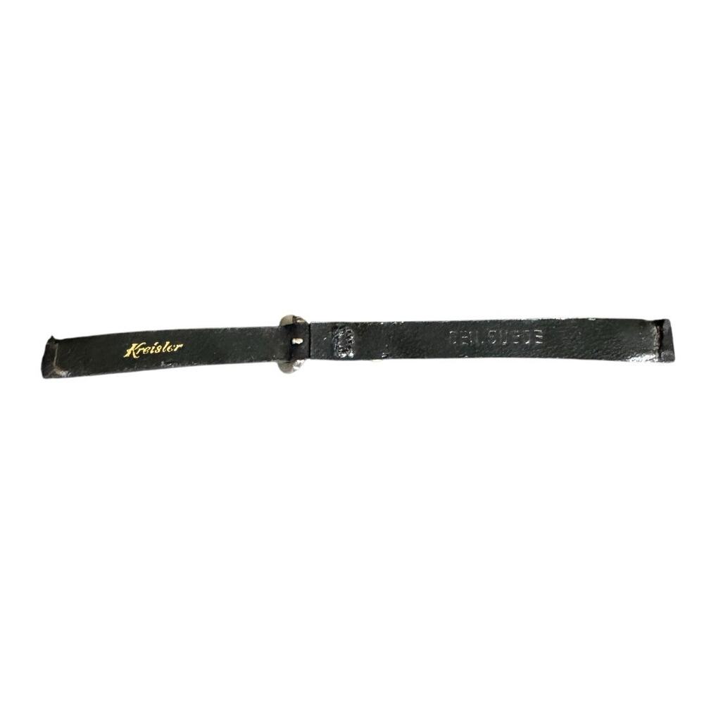 Vintage Kreisler Black Leather Watch Band Genuine Leather Strap